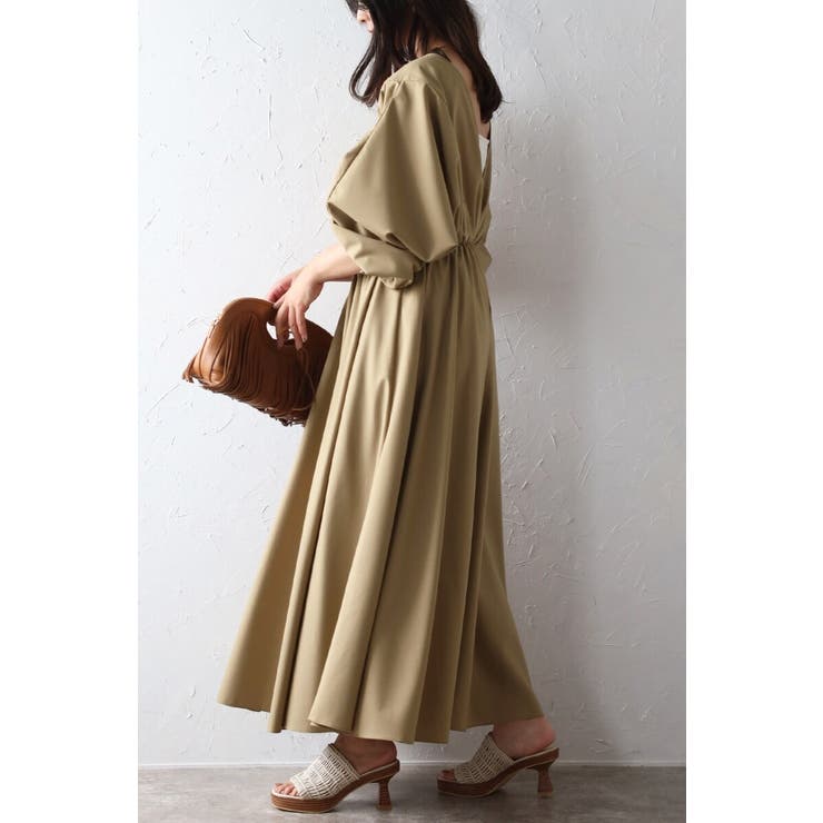 前後2WAYキャンディースリーブディープVワンピース 77-003894 | BONJOUR SAGAN | 詳細画像6 