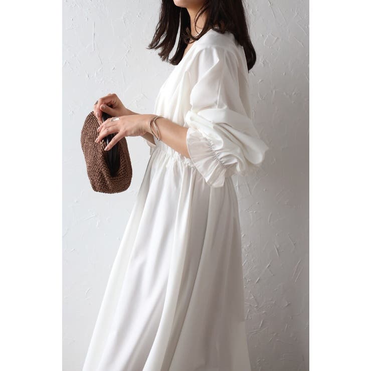 前後2WAYキャンディースリーブディープVワンピース 77-003894 | BONJOUR SAGAN | 詳細画像11 