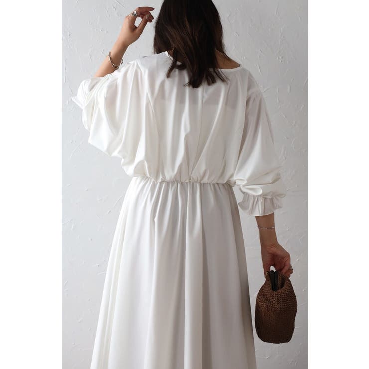 前後2WAYキャンディースリーブディープVワンピース 77-003894 | BONJOUR SAGAN | 詳細画像12 