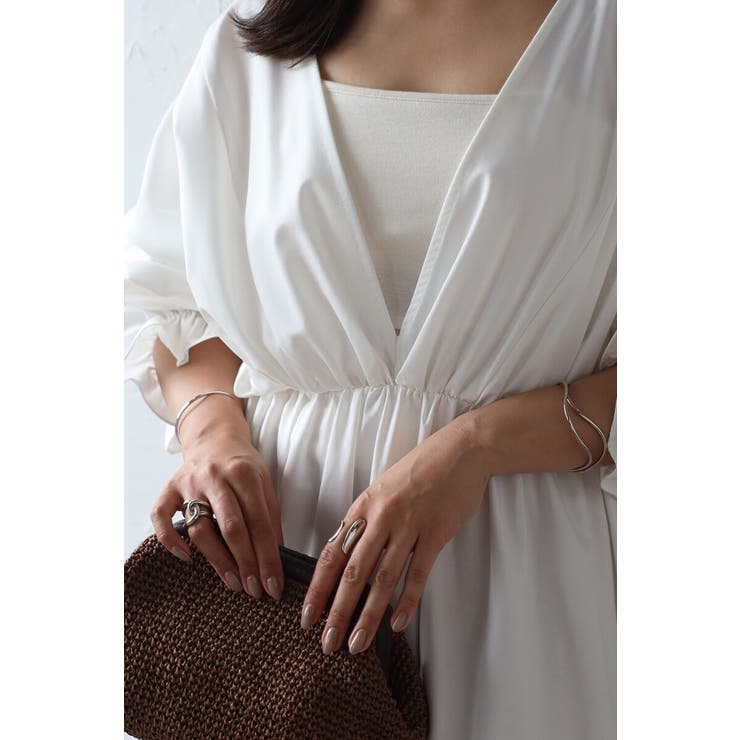 前後2WAYキャンディースリーブディープVワンピース 77-003894 | BONJOUR SAGAN | 詳細画像14 