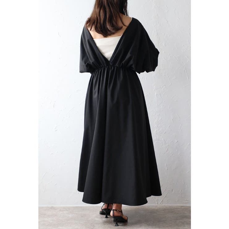 前後2WAYキャンディースリーブディープVワンピース 77-003894 | BONJOUR SAGAN | 詳細画像25 