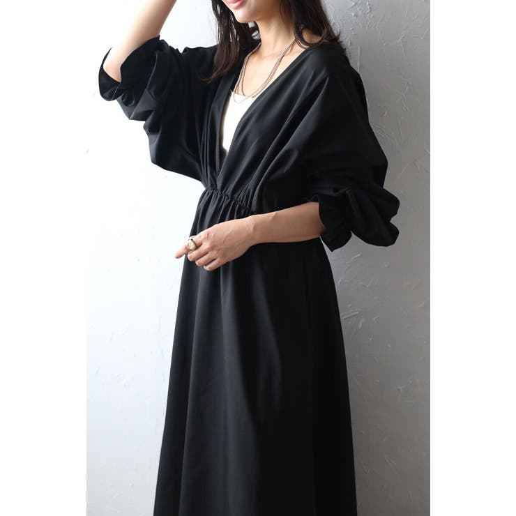 前後2WAYキャンディースリーブディープVワンピース 77-003894 | BONJOUR SAGAN | 詳細画像26 