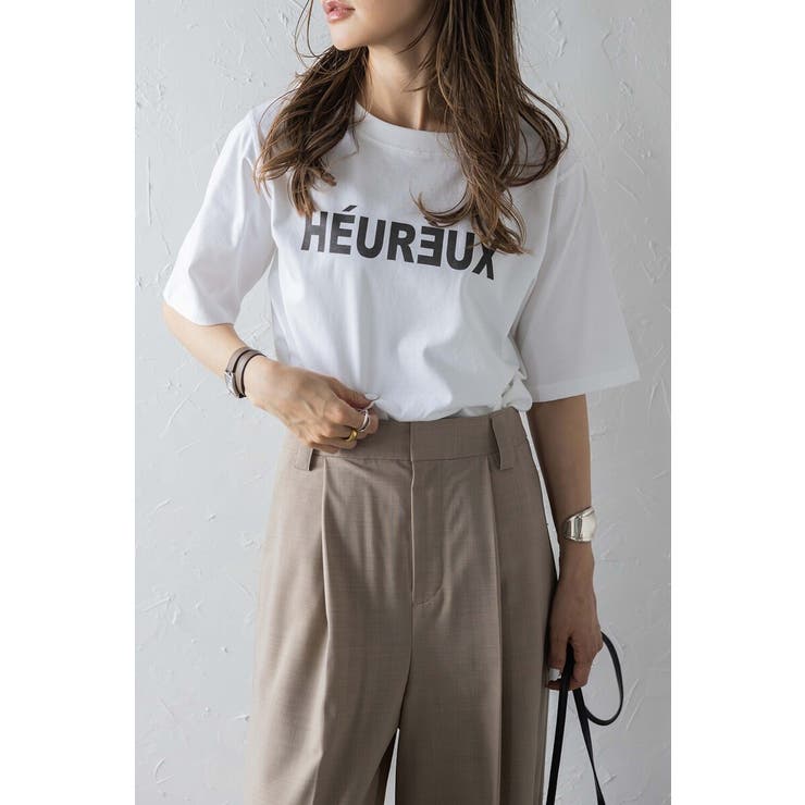 WHITE | 前後2WAYロゴTシャツ 77-003895 | BONJOUR SAGAN