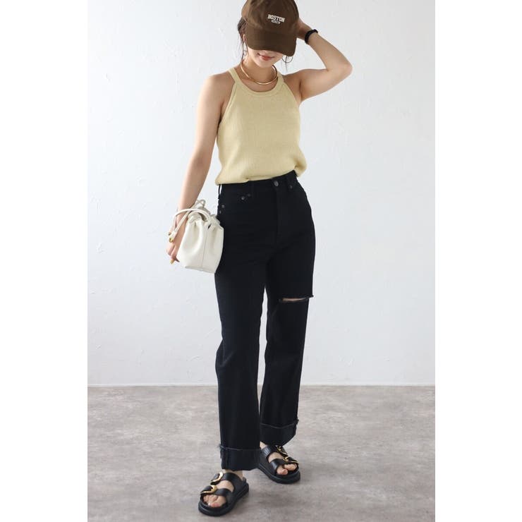 カップ付きホルターネックラメニットタンク 77-003907 | BONJOUR SAGAN | 詳細画像11 