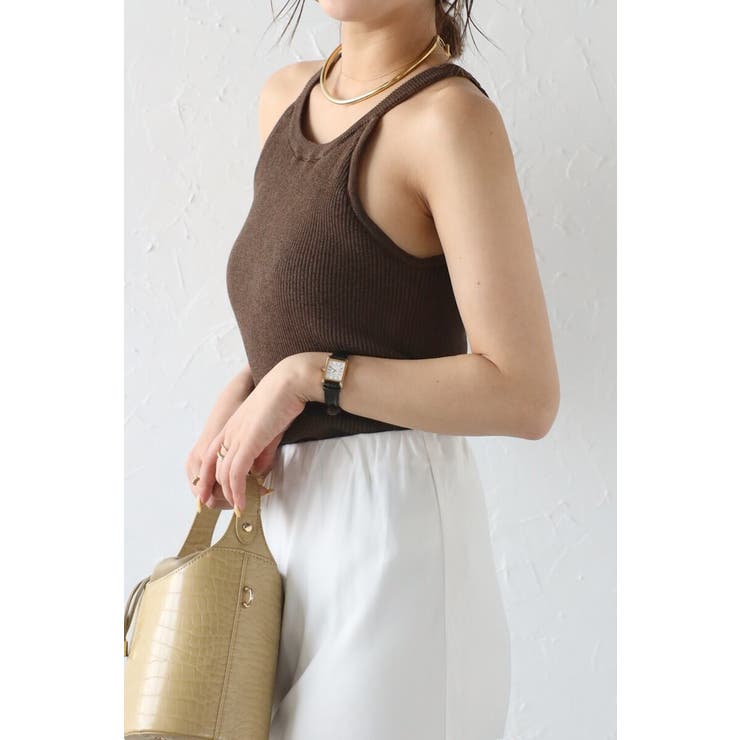 カップ付きホルターネックラメニットタンク 77-003907 | BONJOUR SAGAN | 詳細画像19 