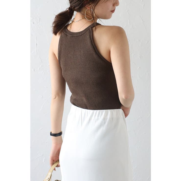 カップ付きホルターネックラメニットタンク 77-003907 | BONJOUR SAGAN | 詳細画像21 