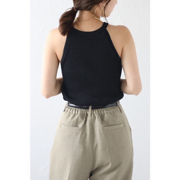 カップ付きホルターネックラメニットタンク 77-003907 | BONJOUR SAGAN | 詳細画像27 