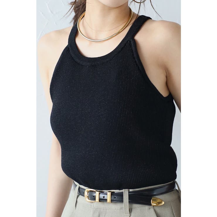 カップ付きホルターネックラメニットタンク 77-003907 | BONJOUR SAGAN | 詳細画像29 