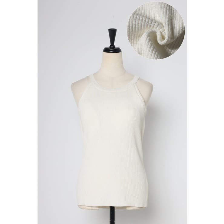 カップ付きホルターネックラメニットタンク 77-003907 | BONJOUR SAGAN | 詳細画像32 