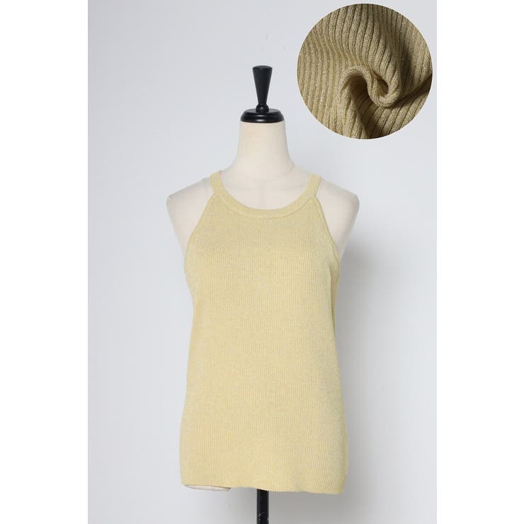 カップ付きホルターネックラメニットタンク 77-003907 | BONJOUR SAGAN | 詳細画像33 