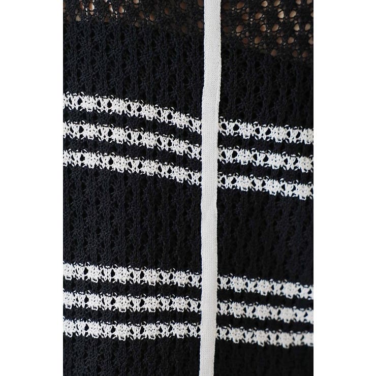 透かし編み配色ニットベスト 77-003911 | BONJOUR SAGAN | 詳細画像10 