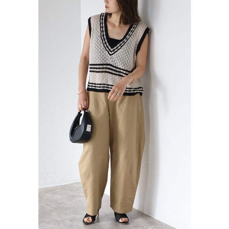 透かし編み配色ニットベスト 77-003911 | BONJOUR SAGAN | 詳細画像13 