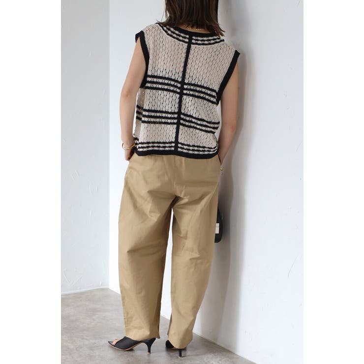 透かし編み配色ニットベスト 77-003911 | BONJOUR SAGAN | 詳細画像15 
