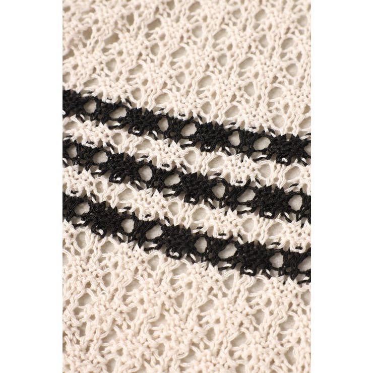 透かし編み配色ニットベスト 77-003911 | BONJOUR SAGAN | 詳細画像16 