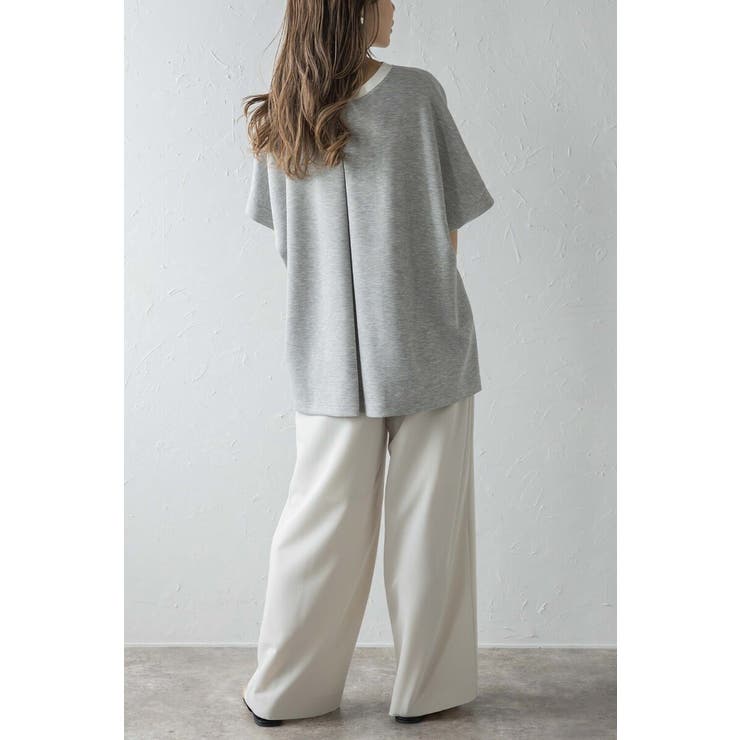 接触冷感 配色キーネックダンボールポンチョ 77-003948 | BONJOUR SAGAN | 詳細画像6 