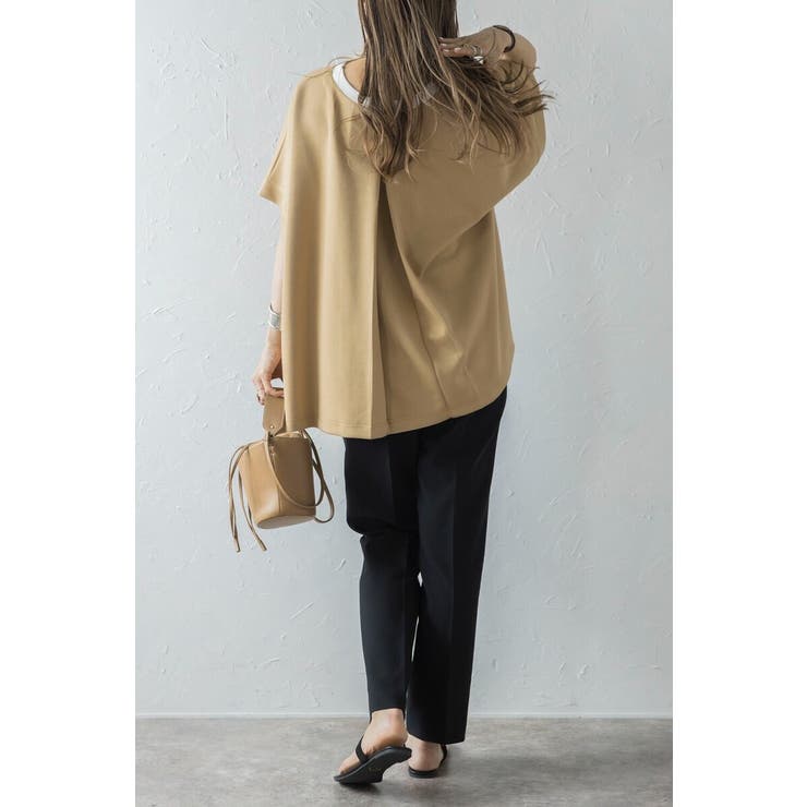 接触冷感 配色キーネックダンボールポンチョ 77-003948 | BONJOUR SAGAN | 詳細画像22 