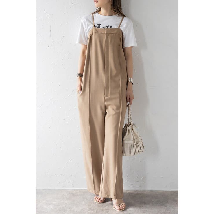 BEIGE | センターシームキャミサロペット  77-003953 | BONJOUR SAGAN