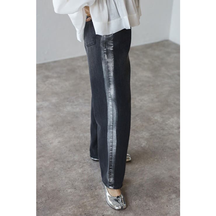 箔サイドラインデニムパンツ 77-003970 | BONJOUR SAGAN | 詳細画像3 