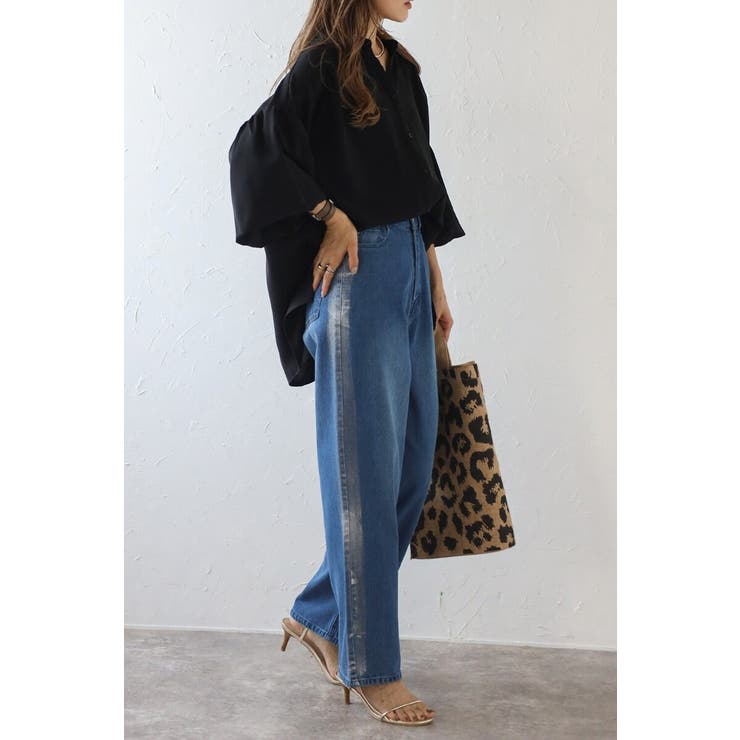 箔サイドラインデニムパンツ 77-003970 | BONJOUR SAGAN | 詳細画像10 