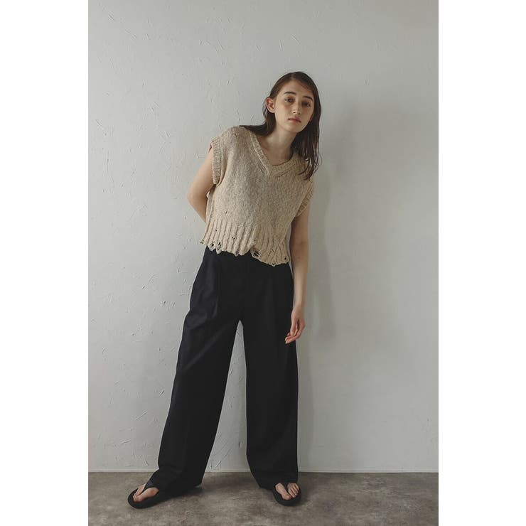 damaged knit vest | BONJOUR SAGAN | 詳細画像9 