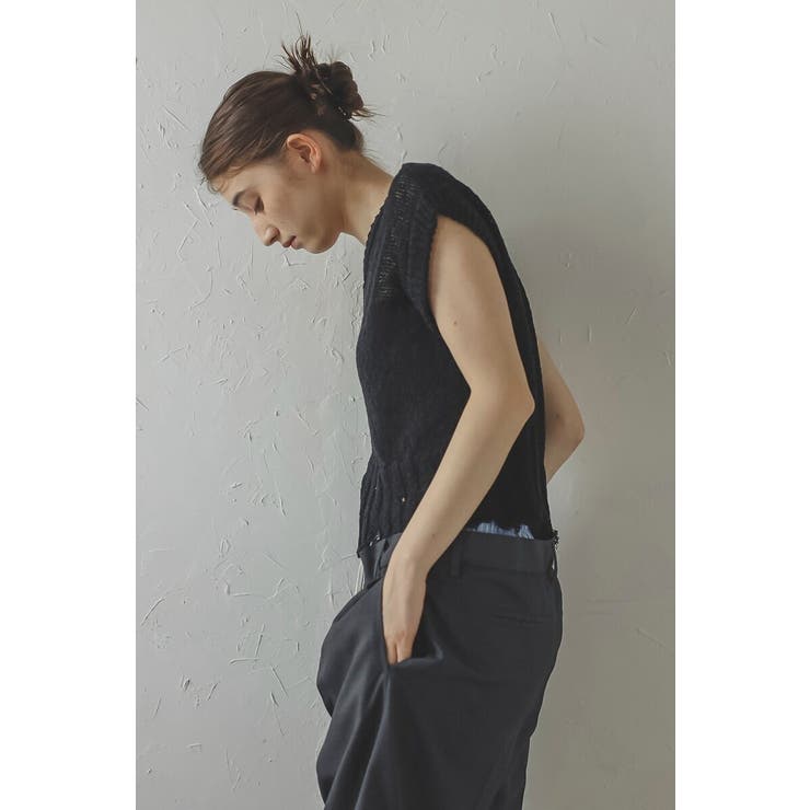 damaged knit vest | BONJOUR SAGAN | 詳細画像18 