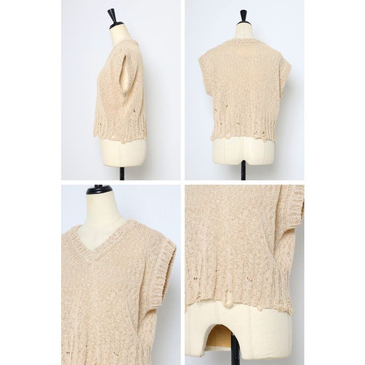 damaged knit vest | BONJOUR SAGAN | 詳細画像21 