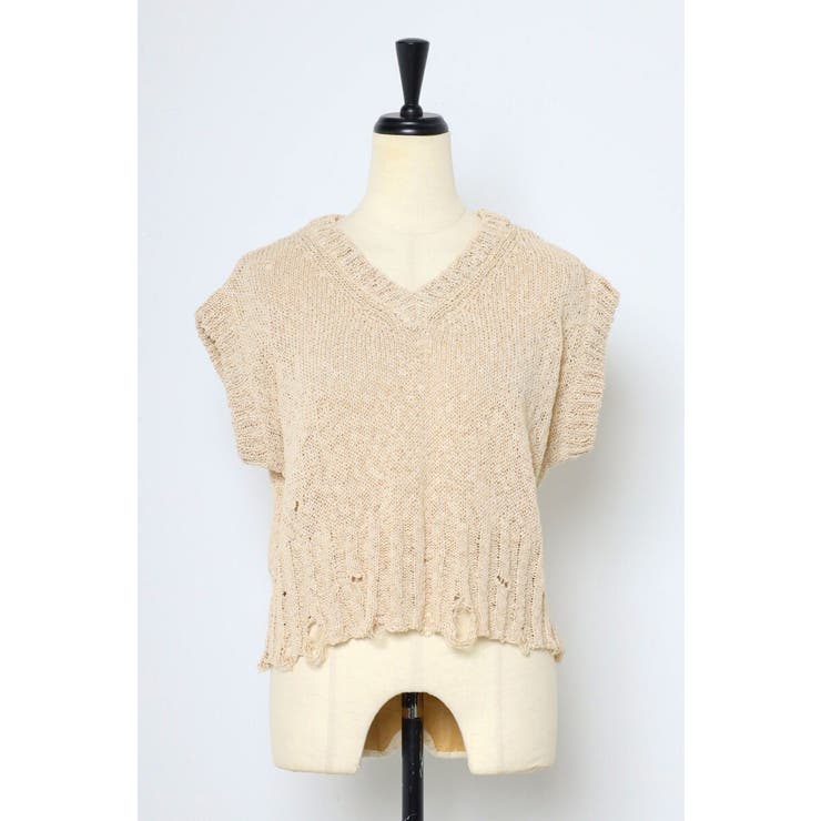 damaged knit vest | BONJOUR SAGAN | 詳細画像22 