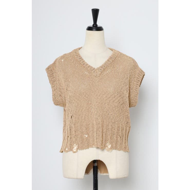 damaged knit vest | BONJOUR SAGAN | 詳細画像24 