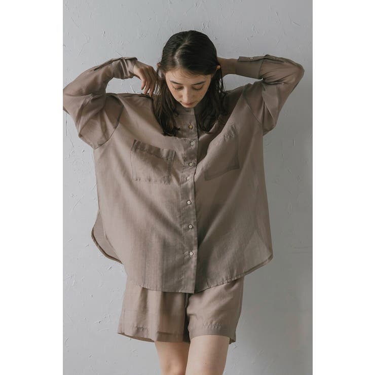MOCHA | sheer long sleeve | BONJOUR SAGAN