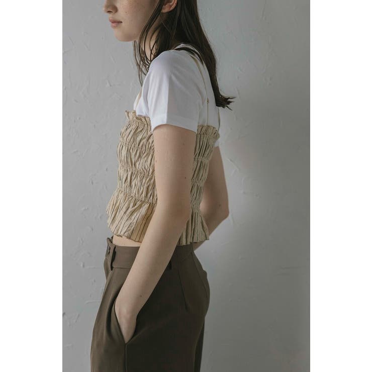 shirring stripe bustier | BONJOUR SAGAN | 詳細画像3 
