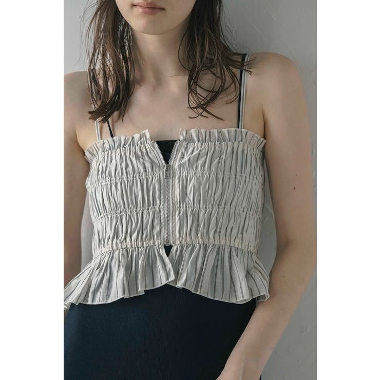 shirring stripe bustier | BONJOUR SAGAN | 詳細画像11 
