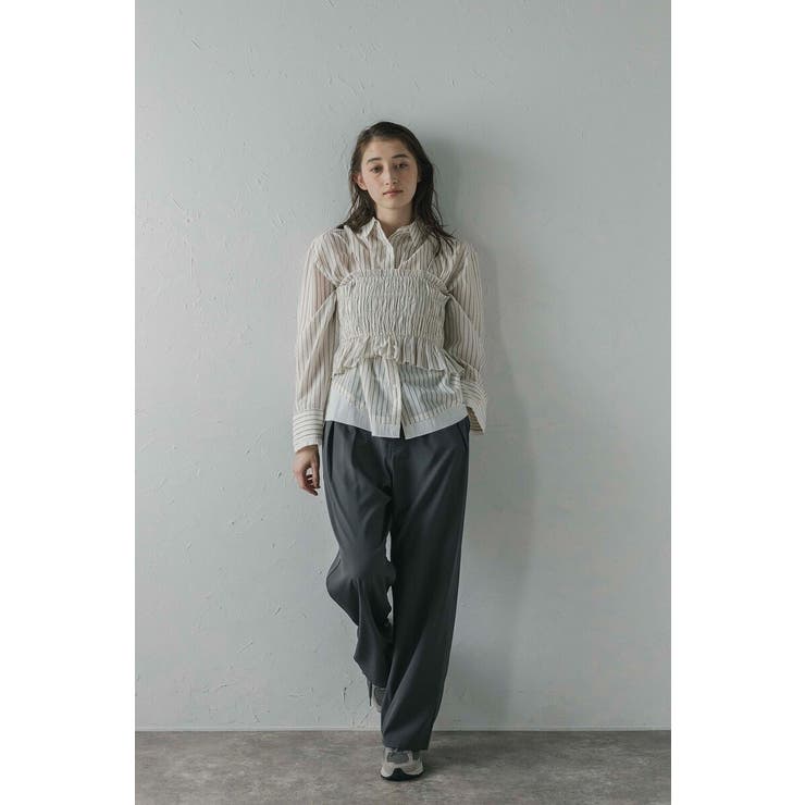 shirring stripe bustier | BONJOUR SAGAN | 詳細画像14 
