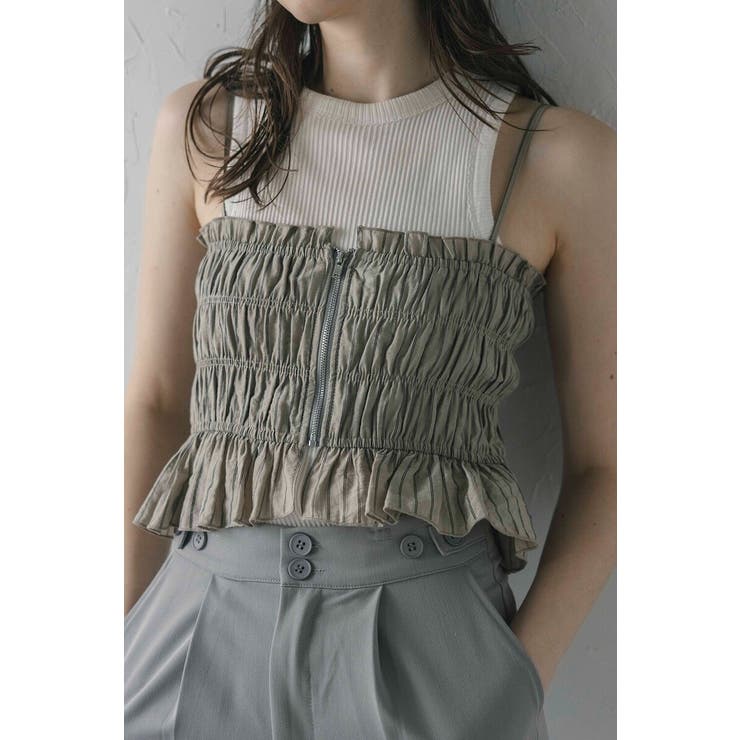 shirring stripe bustier | BONJOUR SAGAN | 詳細画像19 