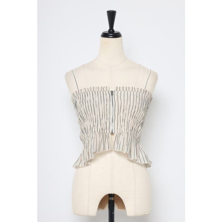 shirring stripe bustier | BONJOUR SAGAN | 詳細画像25 