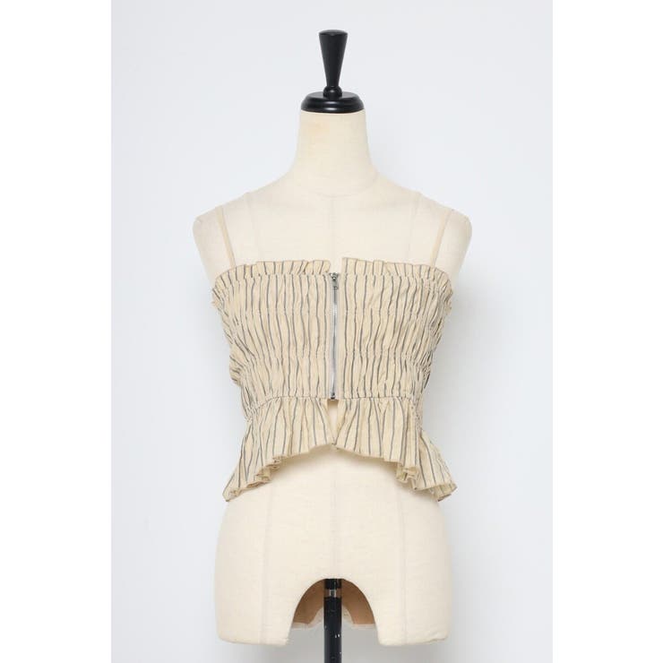 shirring stripe bustier | BONJOUR SAGAN | 詳細画像26 