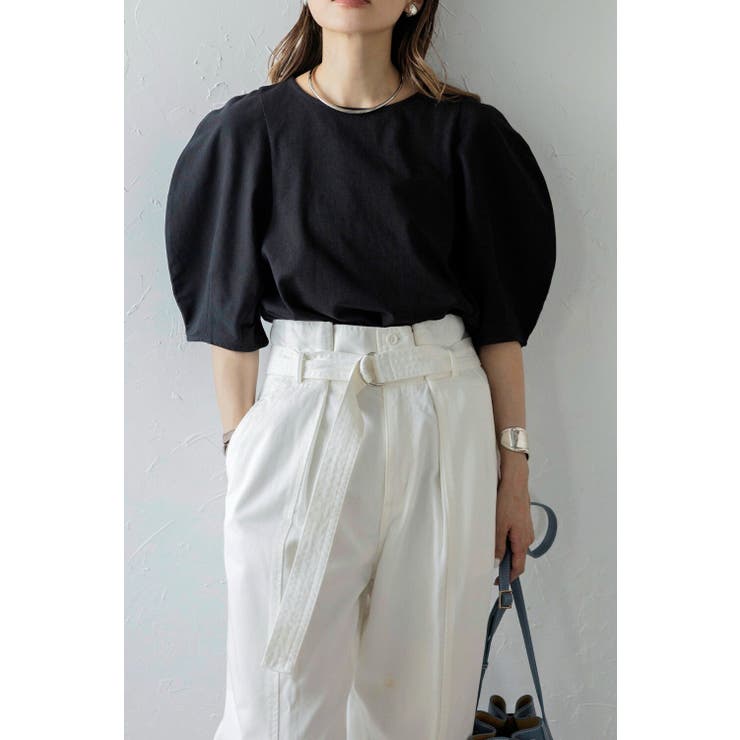 BLACK | コクーンスリーブTシャツ 77-003993 | BONJOUR SAGAN