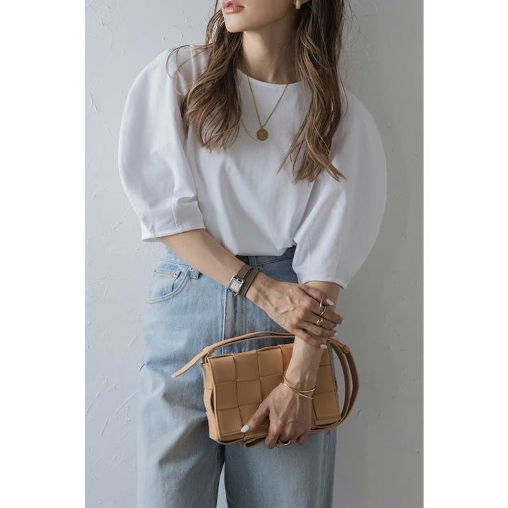 WHITE | コクーンスリーブTシャツ 77-003993 | BONJOUR SAGAN