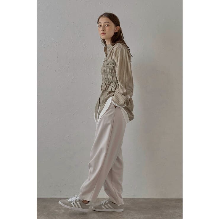 twill curved slacks | BONJOUR SAGAN | 詳細画像4 