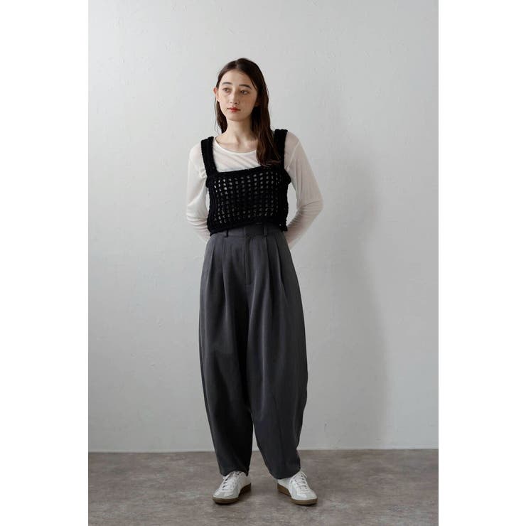 twill curved slacks | BONJOUR SAGAN | 詳細画像9 