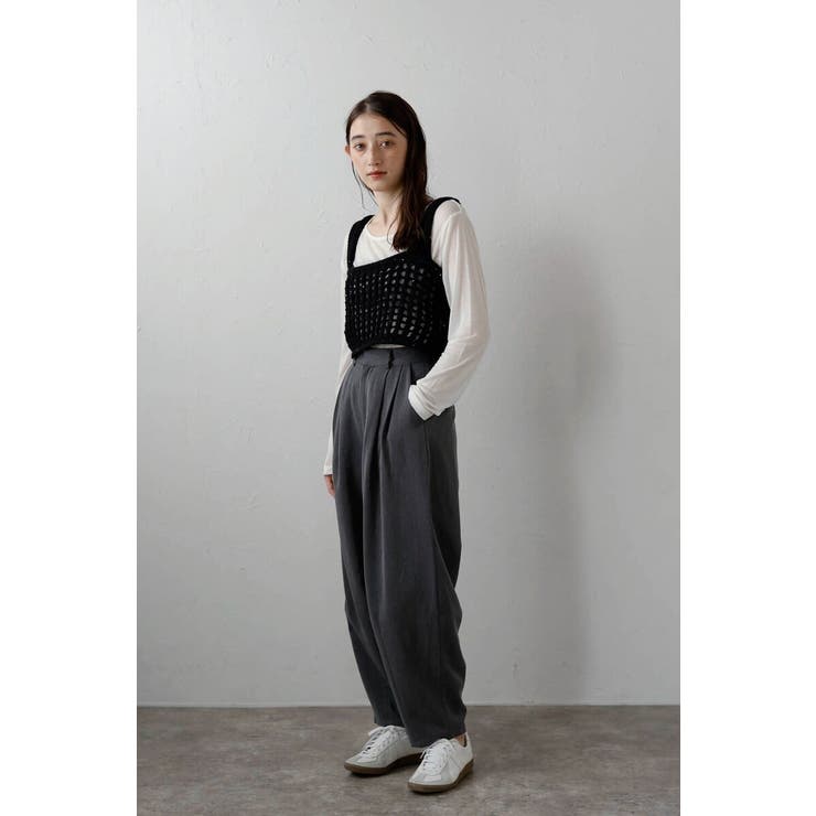 twill curved slacks | BONJOUR SAGAN | 詳細画像10 