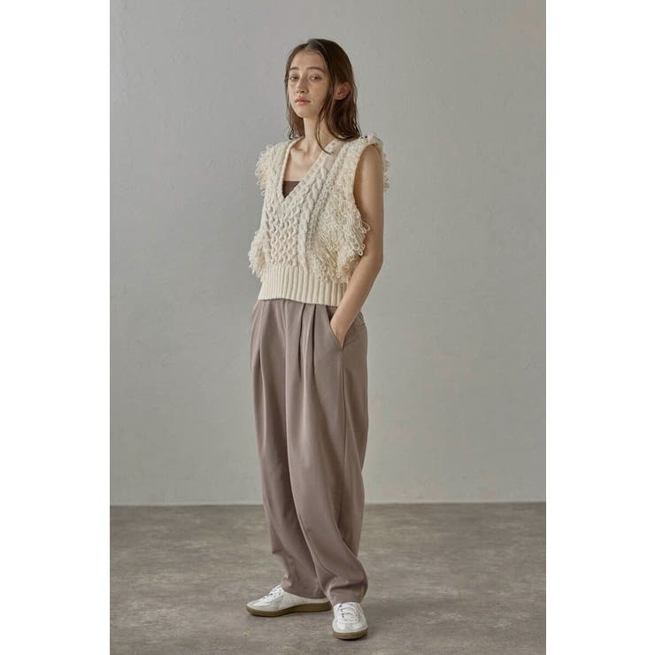 twill curved slacks | BONJOUR SAGAN | 詳細画像19 