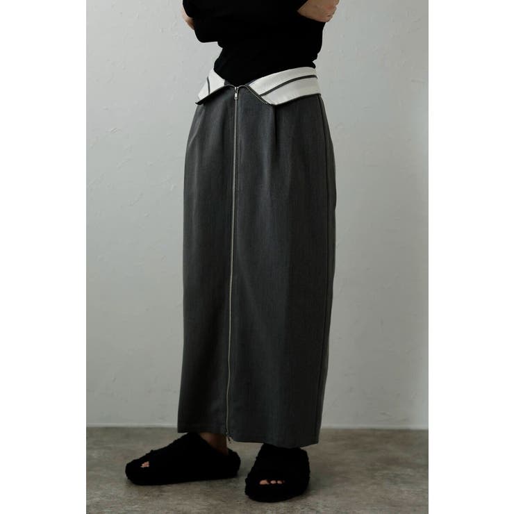 CHARCOAL-GRAY | twill waist marked | BONJOUR SAGAN