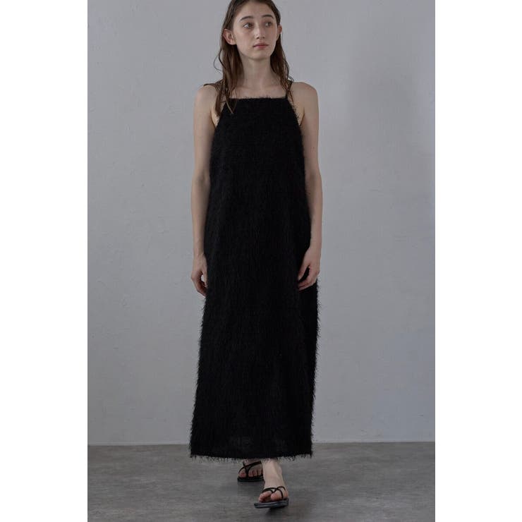 BLACK | fringe camisole one | BONJOUR SAGAN