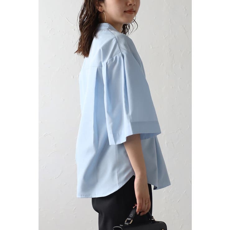 リラクシーノーカラーウエストタックシャツ 77-004026 | BONJOUR SAGAN | 詳細画像2 