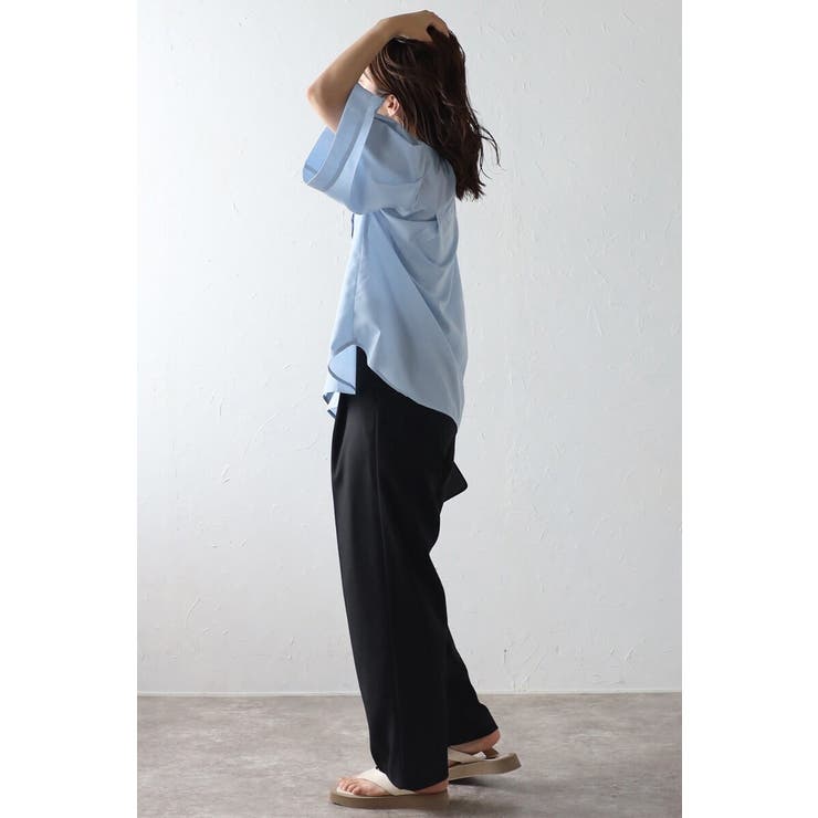 リラクシーノーカラーウエストタックシャツ 77-004026 | BONJOUR SAGAN | 詳細画像3 