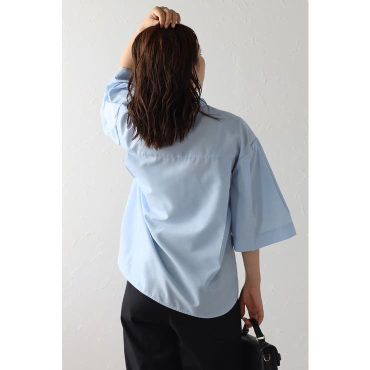 リラクシーノーカラーウエストタックシャツ 77-004026 | BONJOUR SAGAN | 詳細画像4 