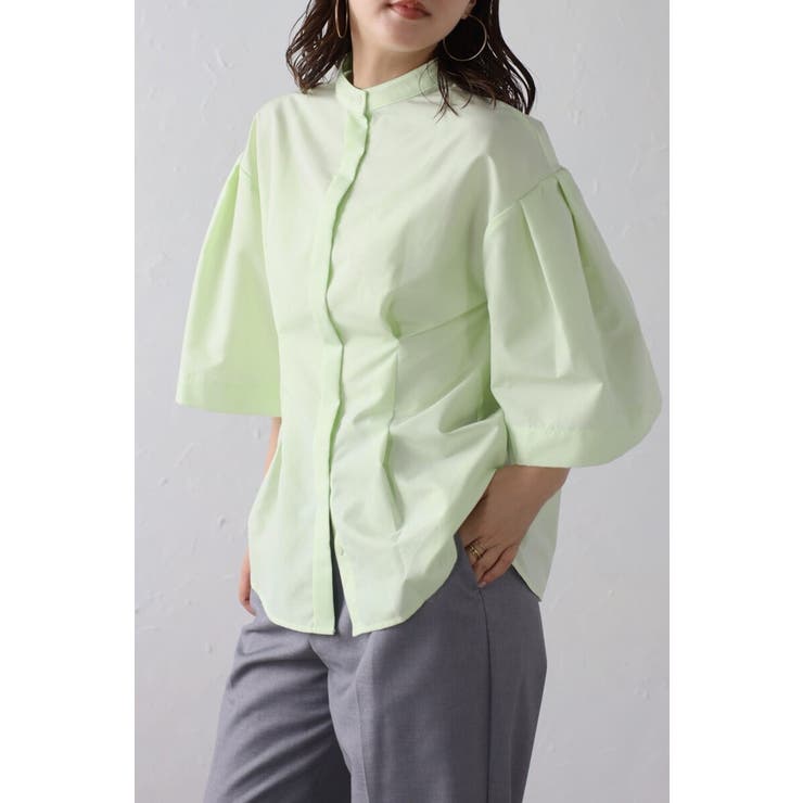 リラクシーノーカラーウエストタックシャツ 77-004026 | BONJOUR SAGAN | 詳細画像7 