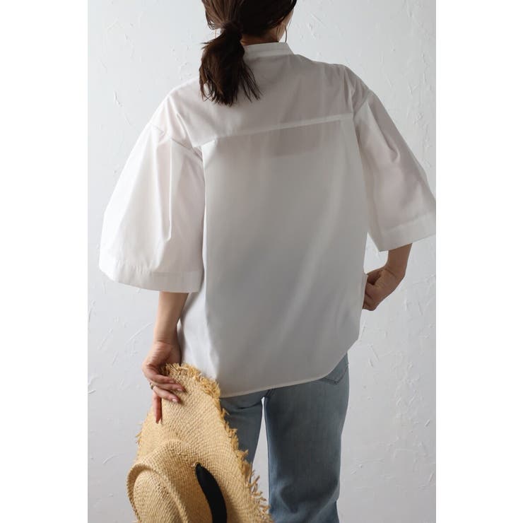 リラクシーノーカラーウエストタックシャツ 77-004026 | BONJOUR SAGAN | 詳細画像14 
