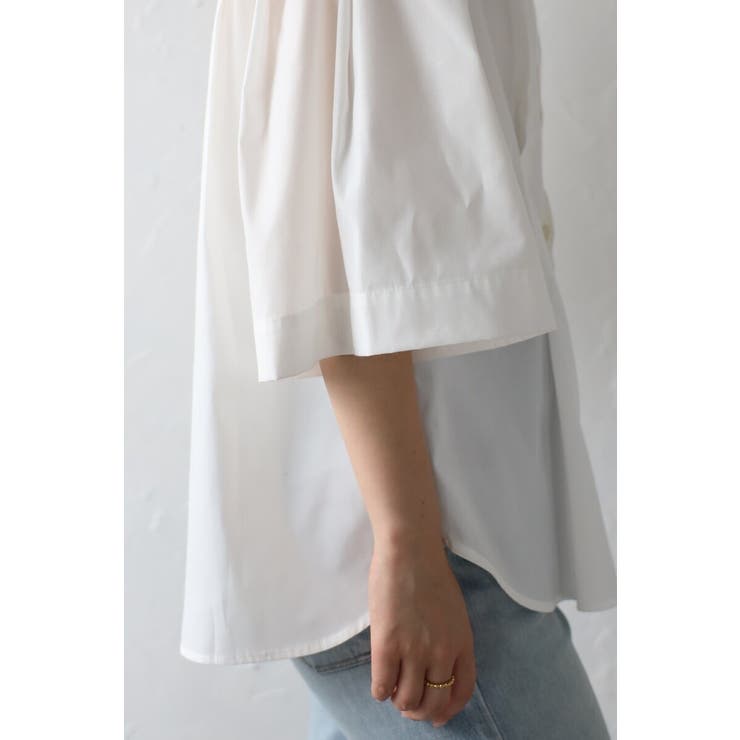 リラクシーノーカラーウエストタックシャツ 77-004026 | BONJOUR SAGAN | 詳細画像18 