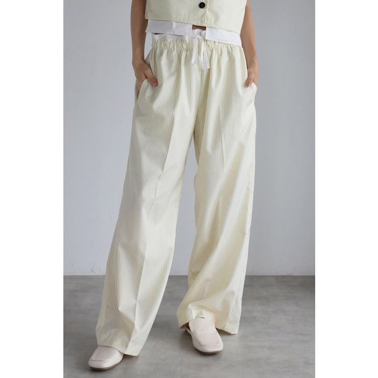 IVORY | double waist stripe | BONJOUR SAGAN